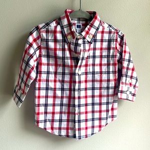 Plaid button down shirt